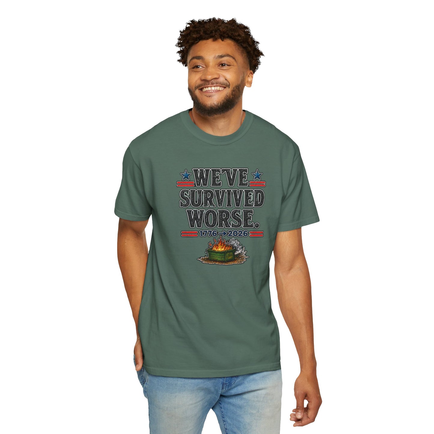 We’ve Survived Worse T-Shirt — 1776 → 2026 Patriotic Tee