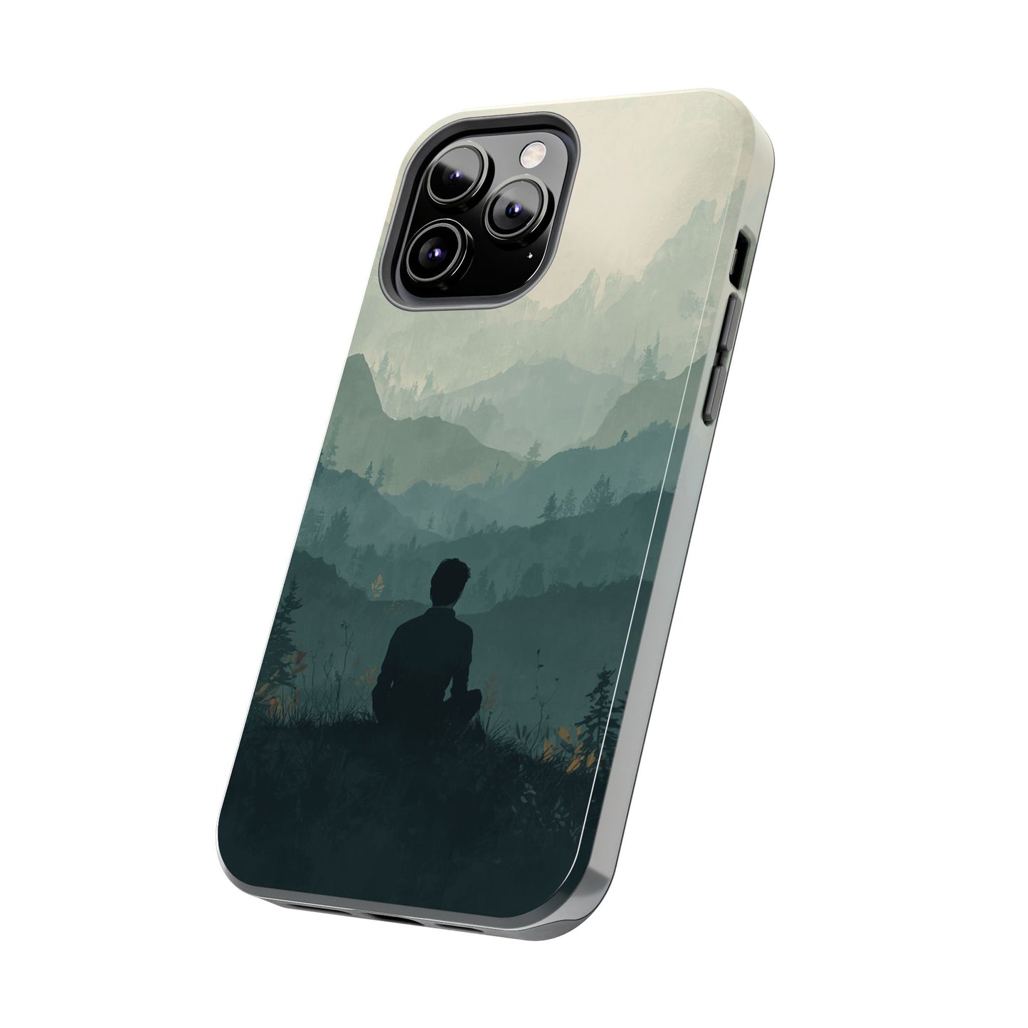 Grey Mountains Serene Silhouette Tough Case