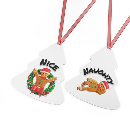 Naughty & Nice Gingerbread Metal Ornaments — Just Gigi IFYKYK