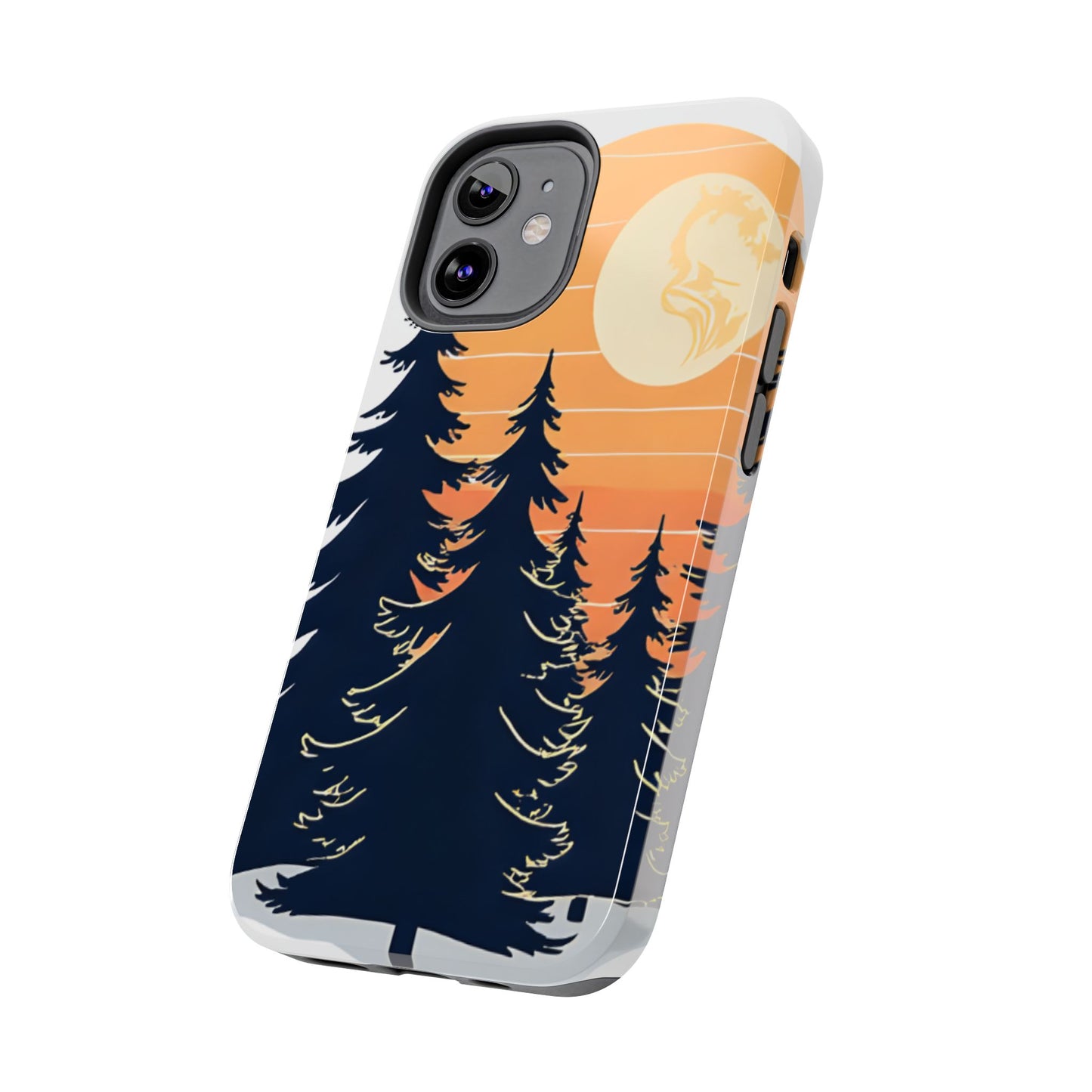 Retro Sunset Pines Graphic Phone Case - Just Gigi IFYKYK