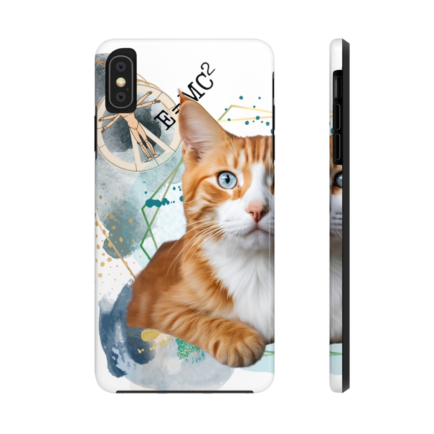 E=MC2 Cat Tough Phone Cases
