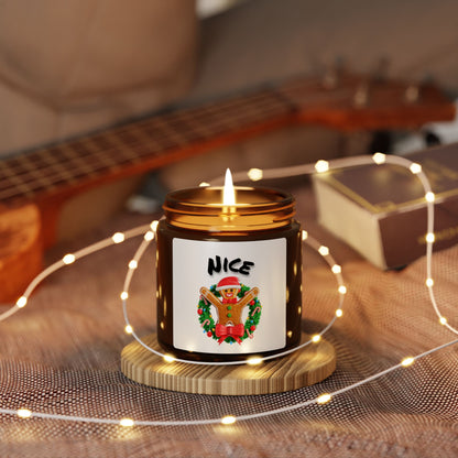 'Nice' Gingerbread Man Soy Candle — Amber Jar Just Gigi IFYKYK