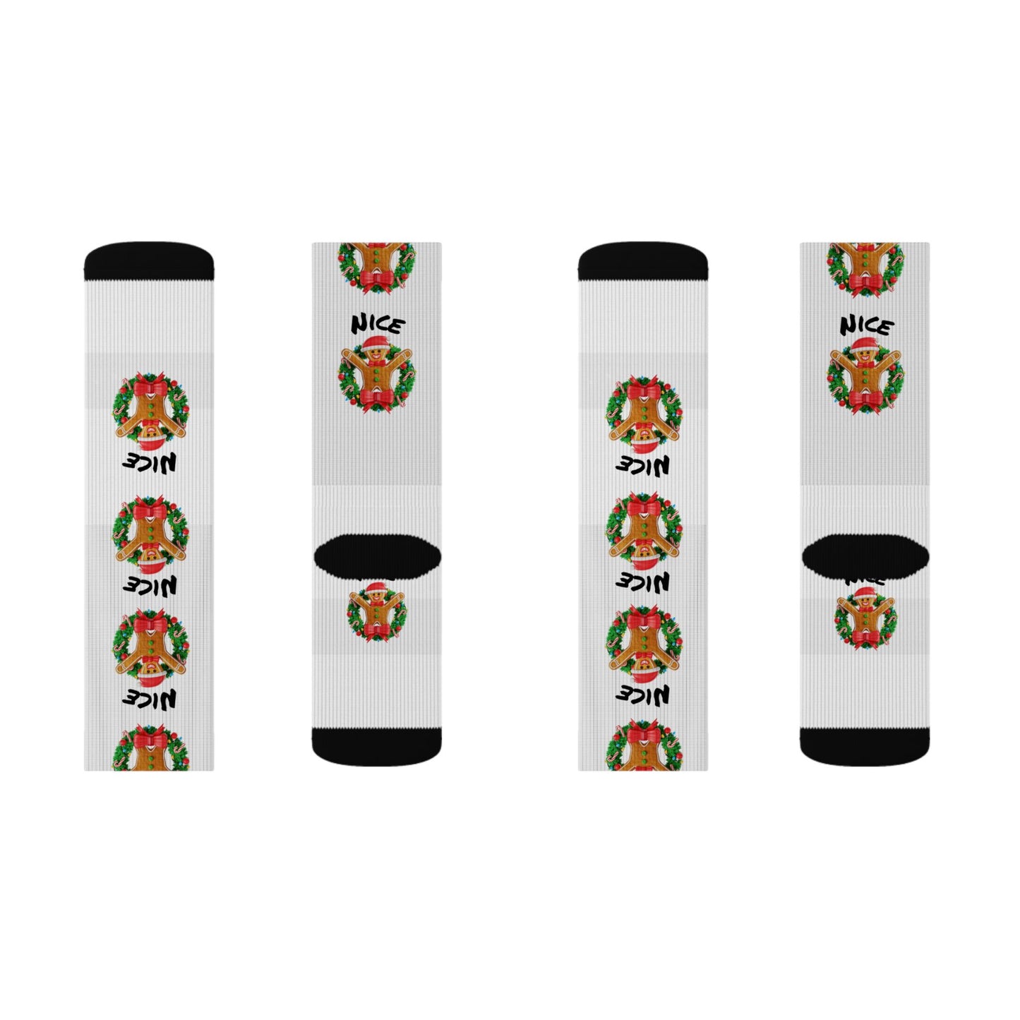 Nice Gingerbread Holiday Socks - Just Gigi IFYKYK