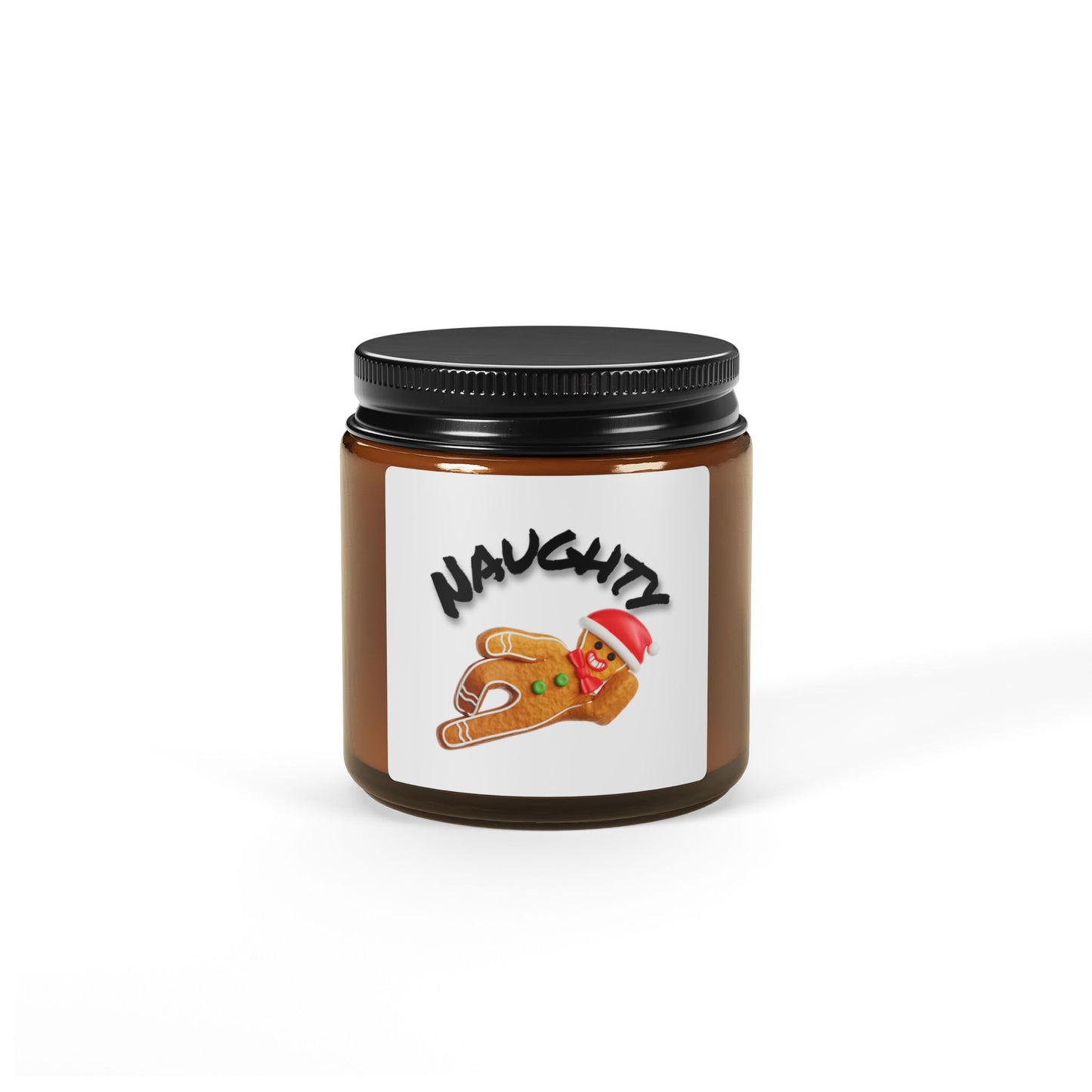 'Naughty' Gingerbread man- Soy, Scented Candle - Just Gigi IFYKYK