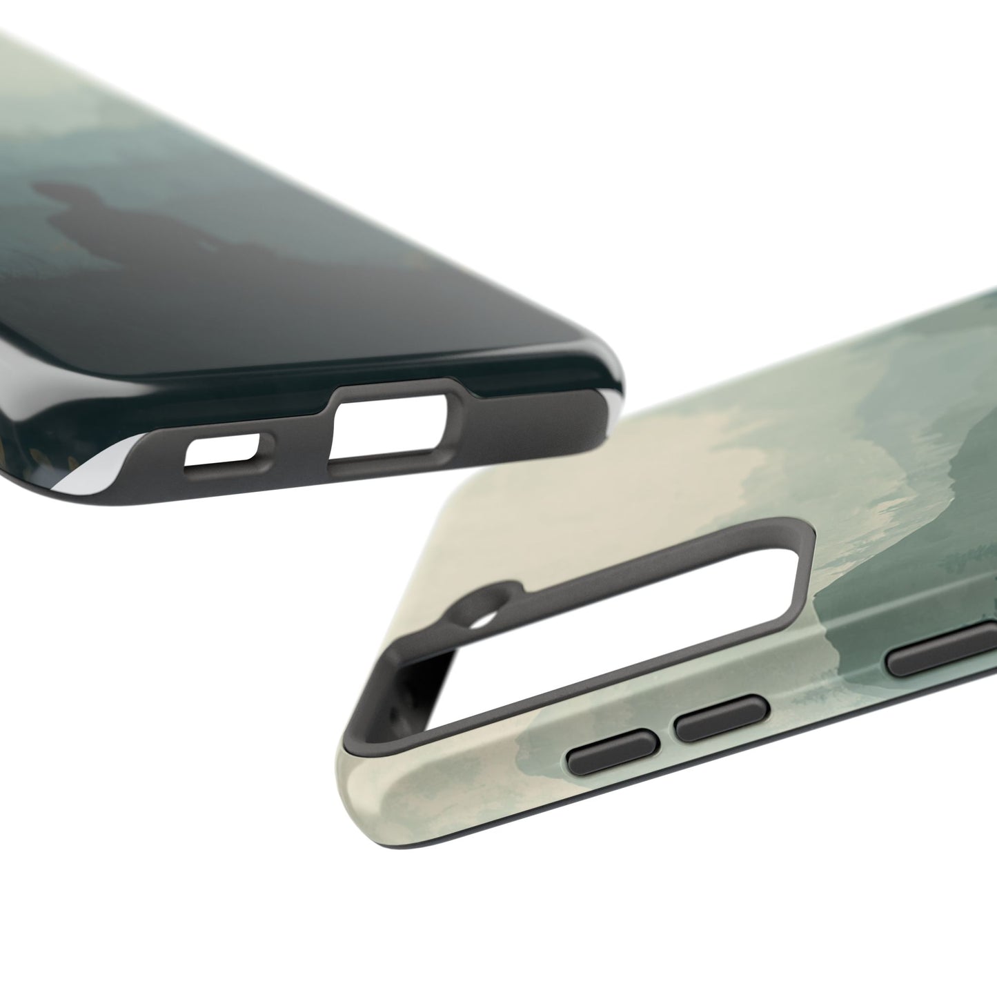 Grey Mountains Serene Silhouette Tough Case