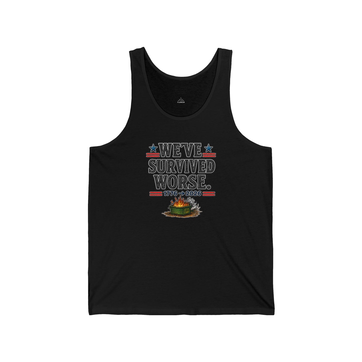 We’ve Survived Worse Tank Top — Patriotic Humor Tank