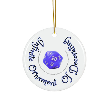 Infinite Ornament of Decorating ceramic Circle or Snowflake (you choose)  -  Just Gigi IFYKYK