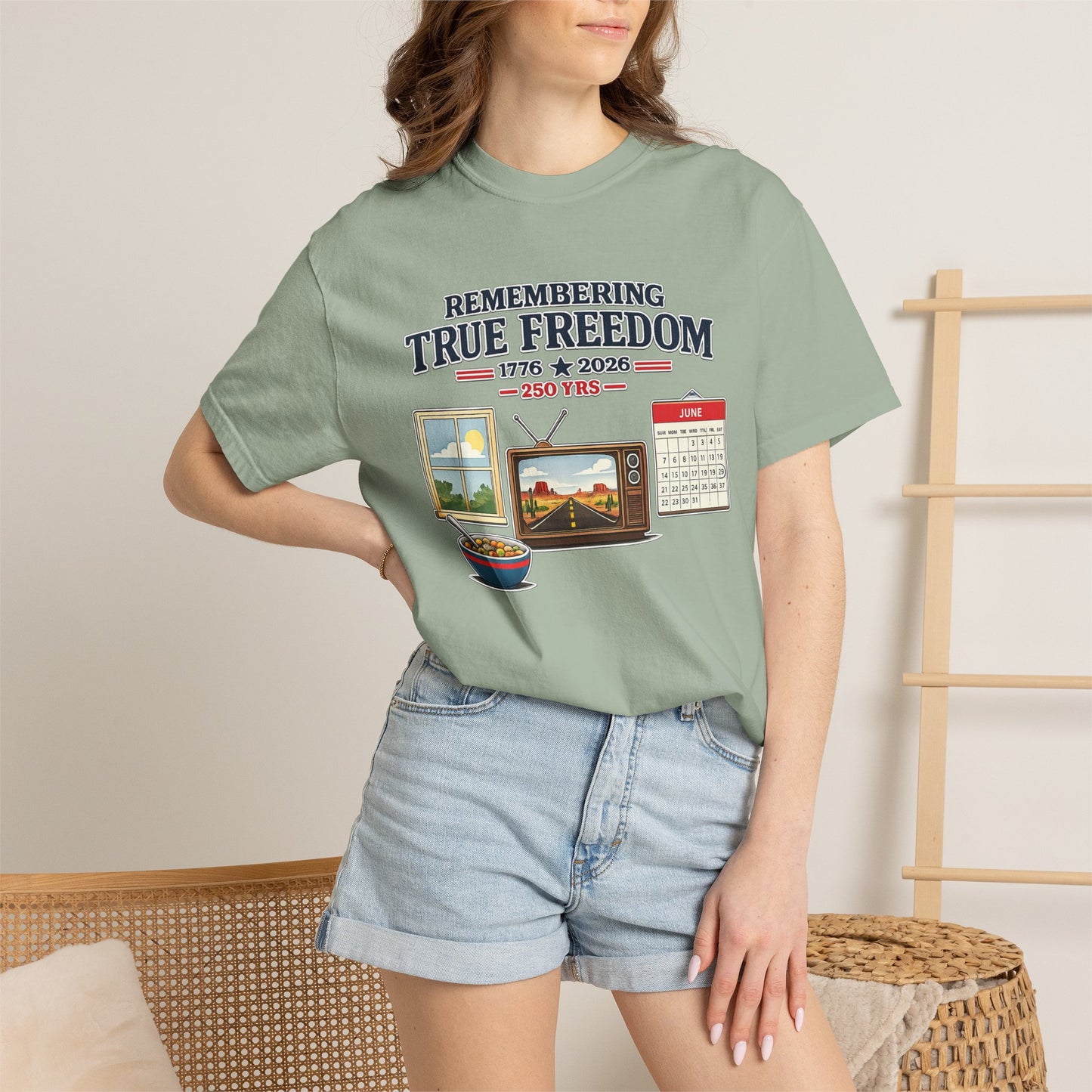 Remembering True Freedom T‑Shirt — 1776 to 2026 Patriotic Graphic Tee Just Gigi IFYKYK