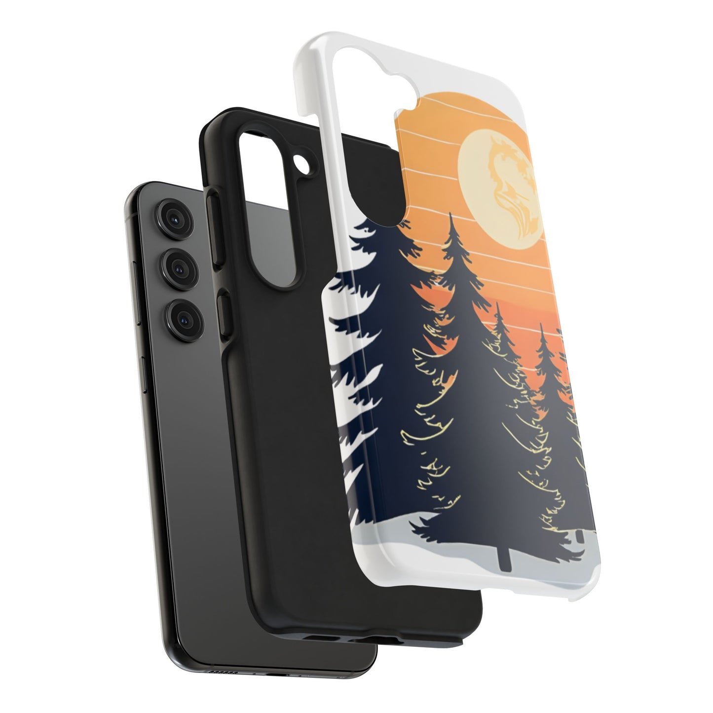 Retro Sunset Pines Graphic Phone Case - Just Gigi IFYKYK