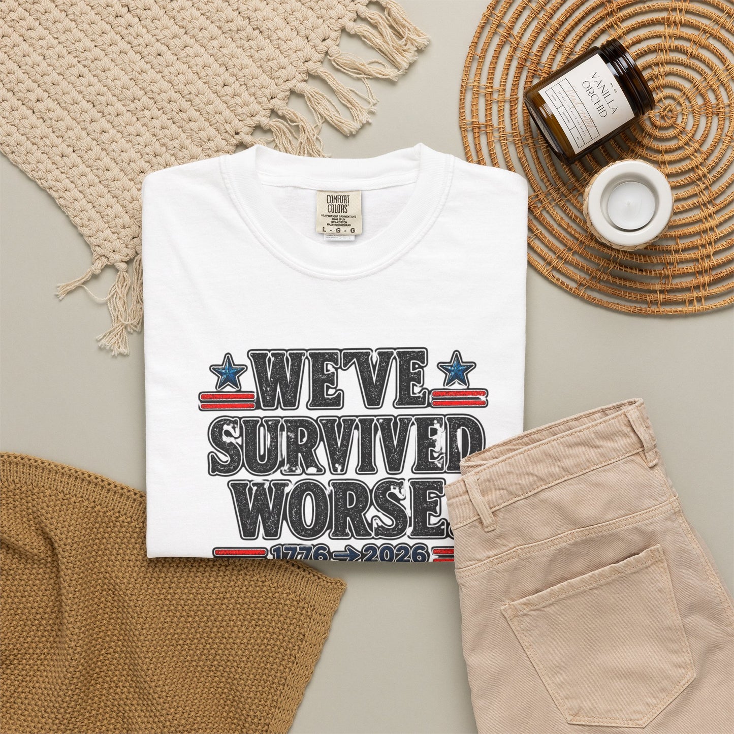 We’ve Survived Worse T-Shirt — 1776 → 2026 Patriotic Tee