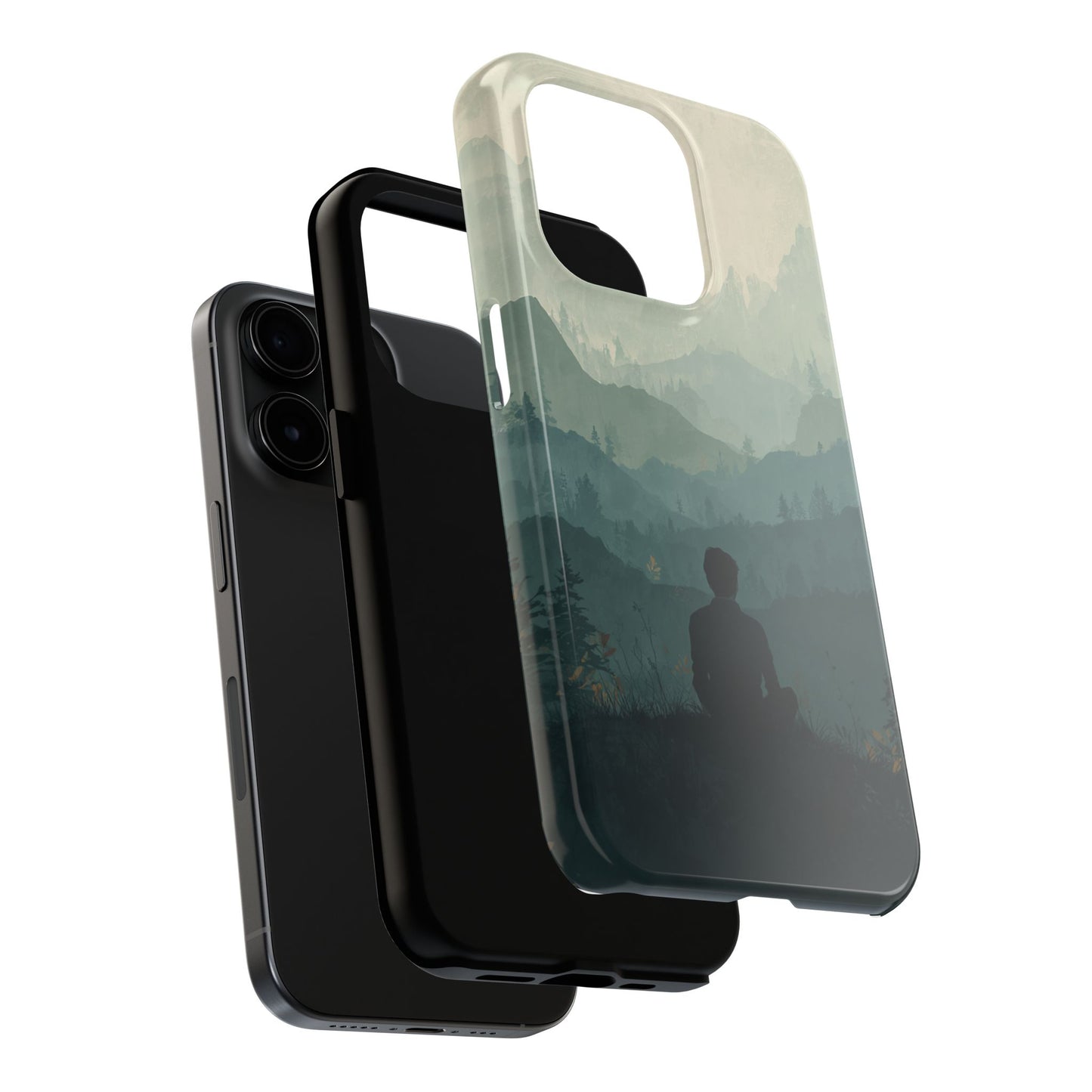Grey Mountains Serene Silhouette Tough Case