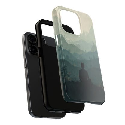 Grey Mountains Serene Silhouette Tough Case