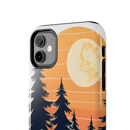 Retro Sunset Pines Graphic Phone Case - Just Gigi IFYKYK