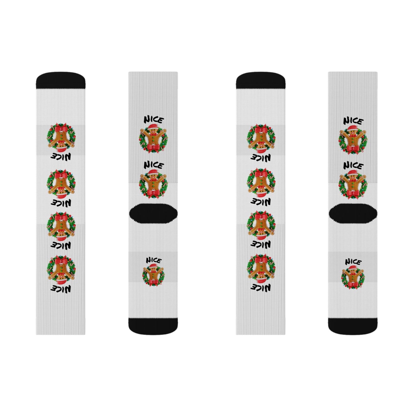 Nice Gingerbread Holiday Socks - Just Gigi IFYKYK