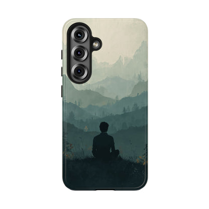 Grey Mountains Serene Silhouette Tough Case