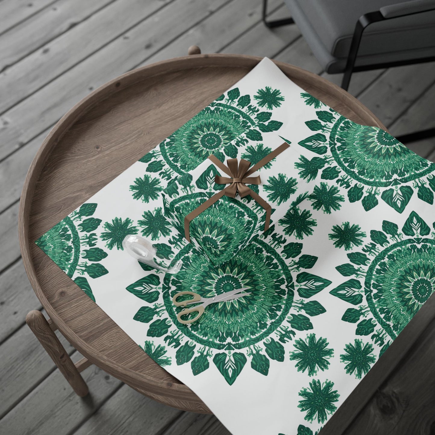 Pine Mandala Minimalist Wrapping Paper - Just Gigi IFYKYK