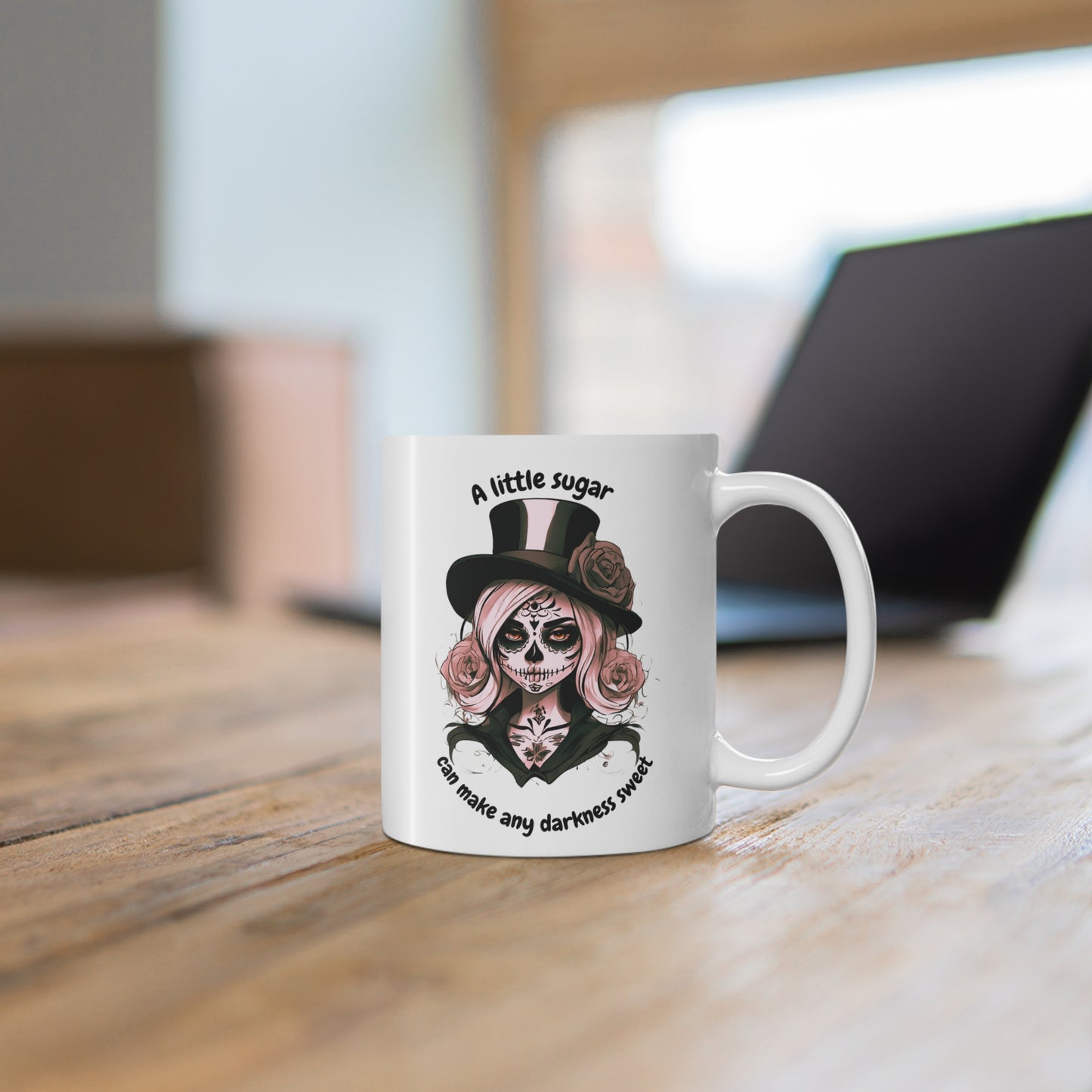 Sugar Skull A Little Sugar Mug 11oz - Just Gigi IFYKYK