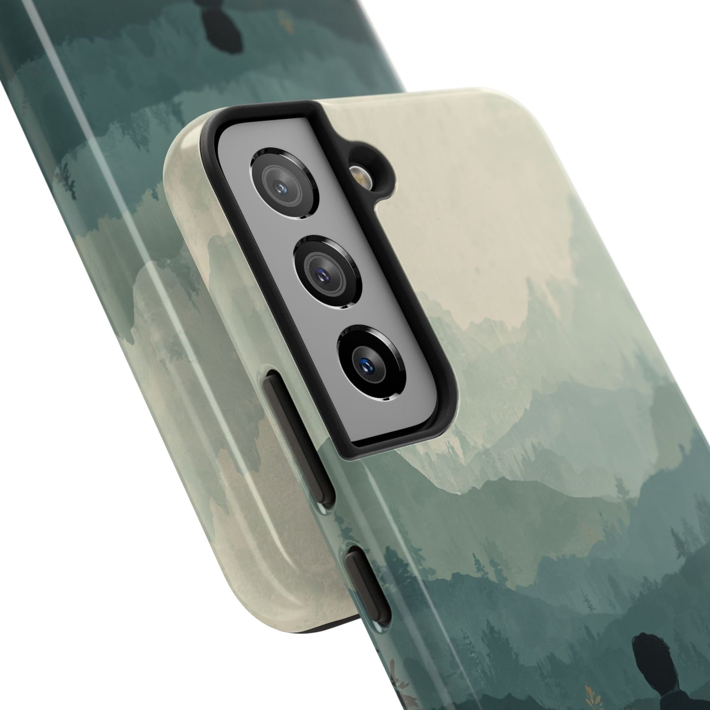 Grey Mountains Serene Silhouette Tough Case