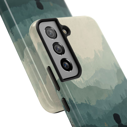 Grey Mountains Serene Silhouette Tough Case