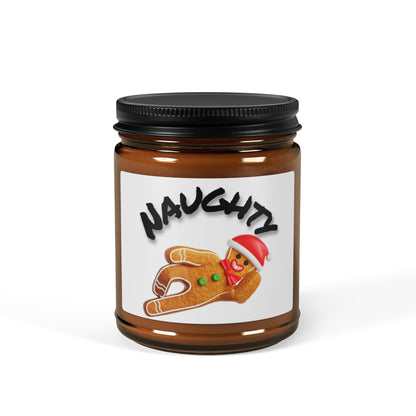 'Naughty' Gingerbread man- Soy, Scented Candle - Just Gigi IFYKYK
