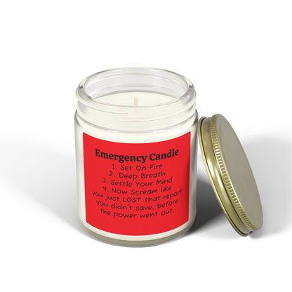 Emergency Candle - Coconut Apricot Wax Jar Candle - Just Gigi IFYKYK