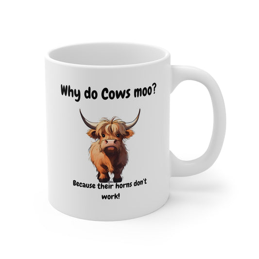 Dad Jokes Highland Cow Mug