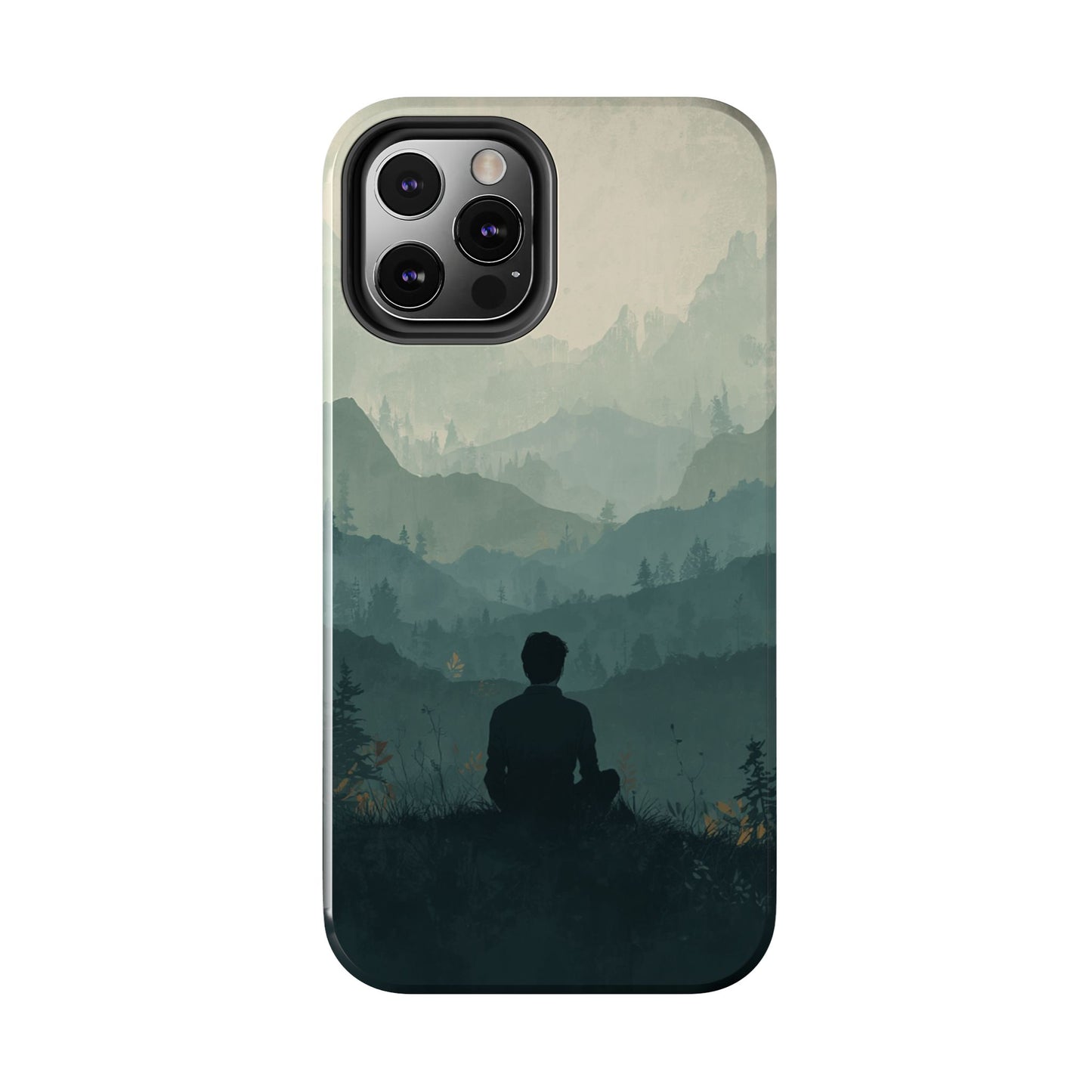 Grey Mountains Serene Silhouette Tough Case