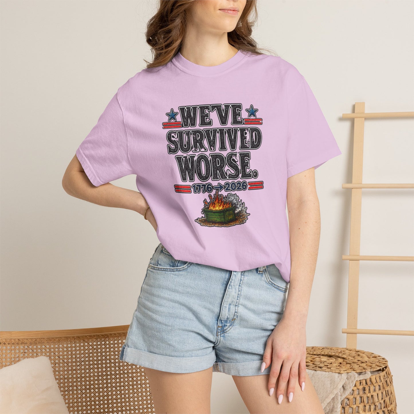 We’ve Survived Worse T-Shirt — 1776 → 2026 Patriotic Tee