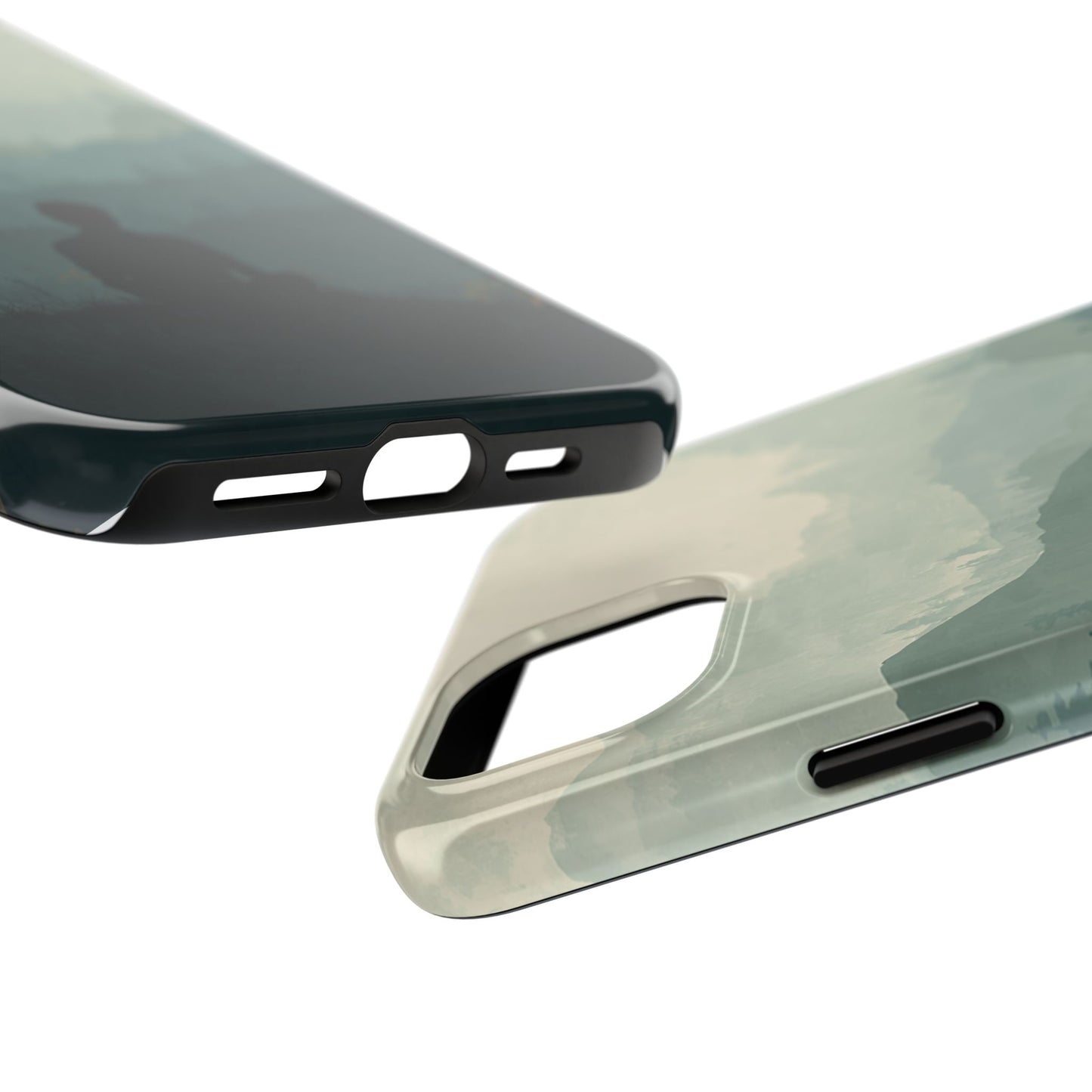 Grey Mountains Serene Silhouette Tough Case
