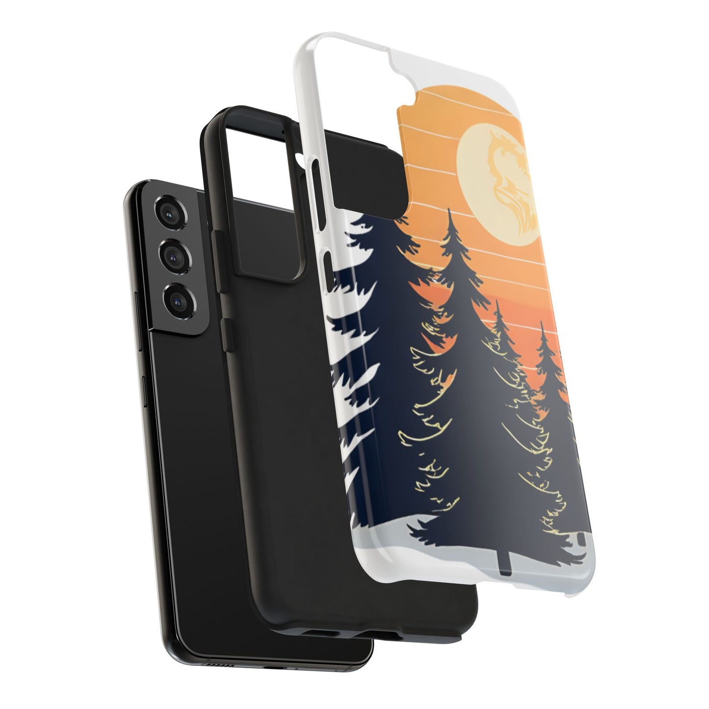 Retro Sunset Pines Graphic Phone Case - Just Gigi IFYKYK