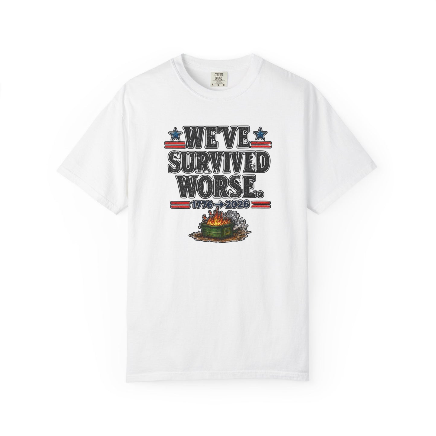 We’ve Survived Worse T-Shirt — 1776 → 2026 Patriotic Tee
