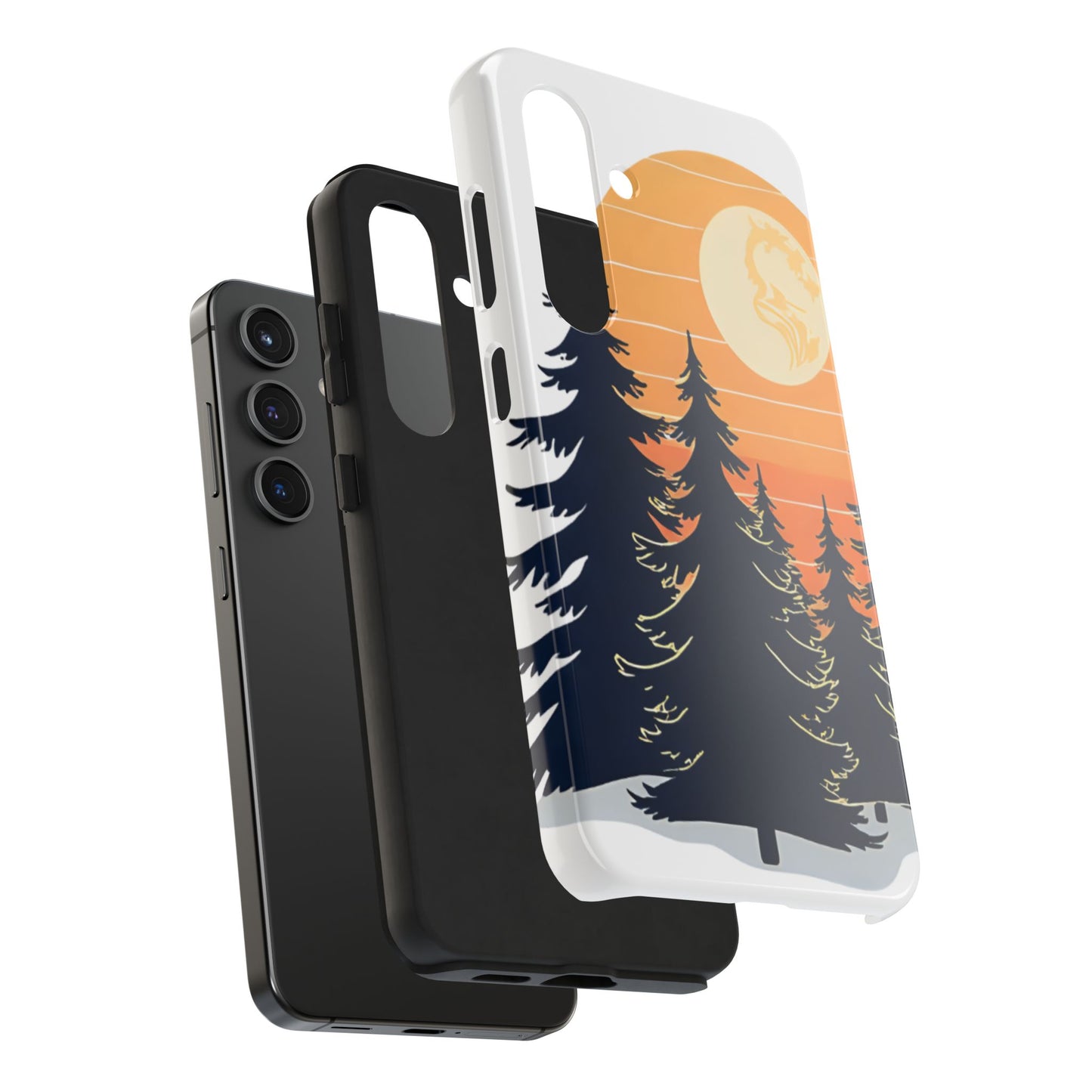 Retro Sunset Pines Graphic Phone Case - Just Gigi IFYKYK