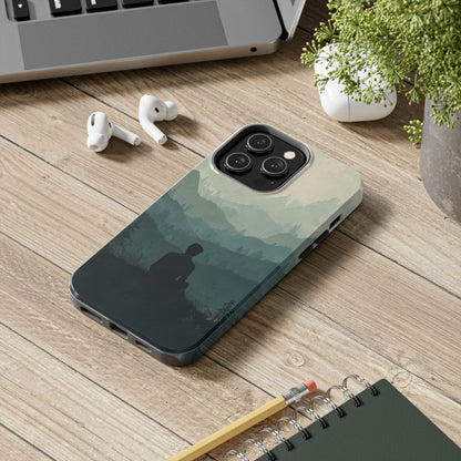 Grey Mountains Serene Silhouette Tough Case