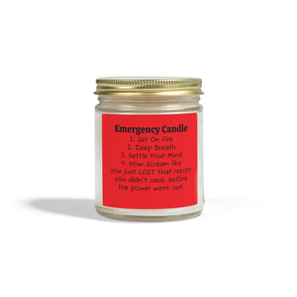 Emergency Candle - Coconut Apricot Wax Jar Candle - Just Gigi IFYKYK