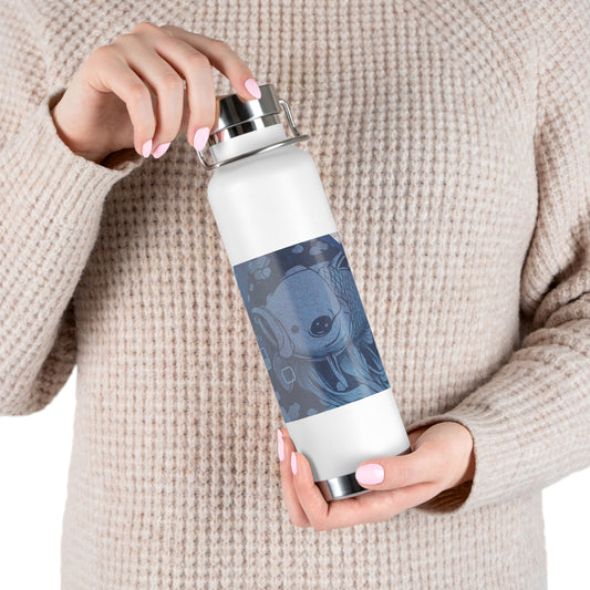 Blue Koi Copper Vacuum Insulated Bottle, 22oz