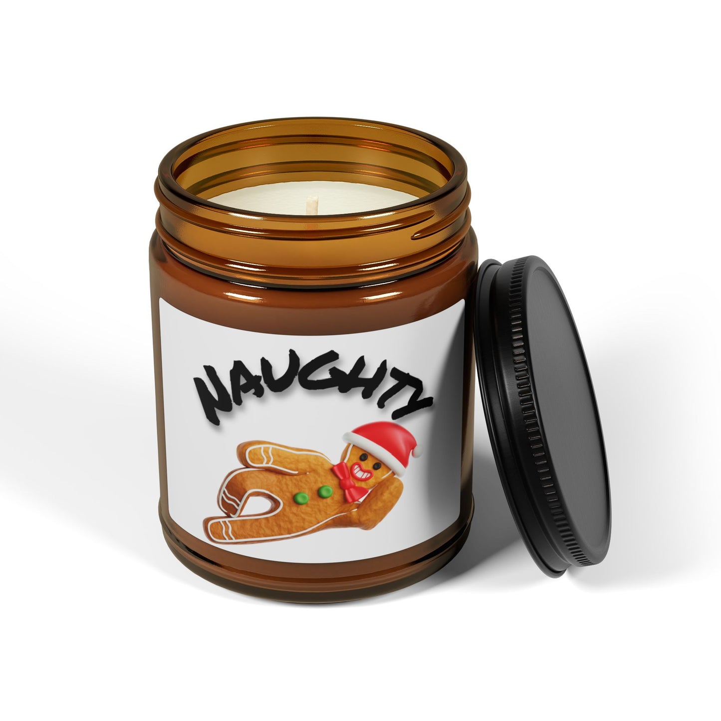 'Naughty' Gingerbread man- Soy, Scented Candle - Just Gigi IFYKYK