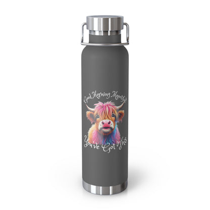 Good Morning Moootiful Copper Vacuum Insulated Bottle