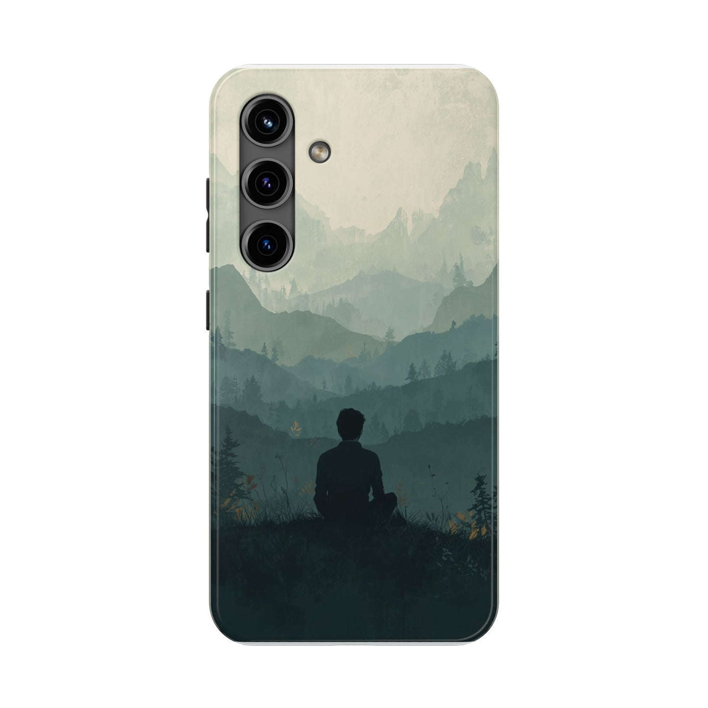 Grey Mountains Serene Silhouette Tough Case