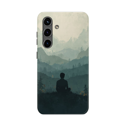 Grey Mountains Serene Silhouette Tough Case