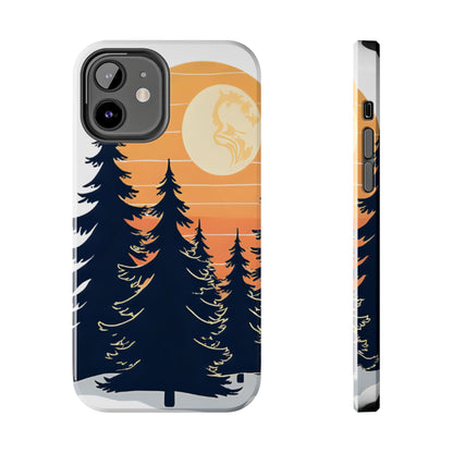 Retro Sunset Pines Graphic Phone Case - Just Gigi IFYKYK