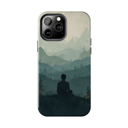 Grey Mountains Serene Silhouette Tough Case