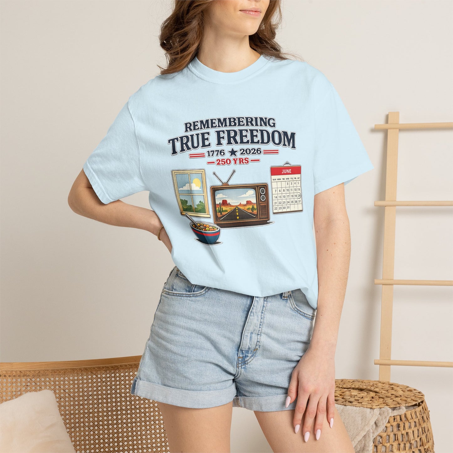 Remembering True Freedom T‑Shirt — 1776 to 2026 Patriotic Graphic Tee Just Gigi IFYKYK
