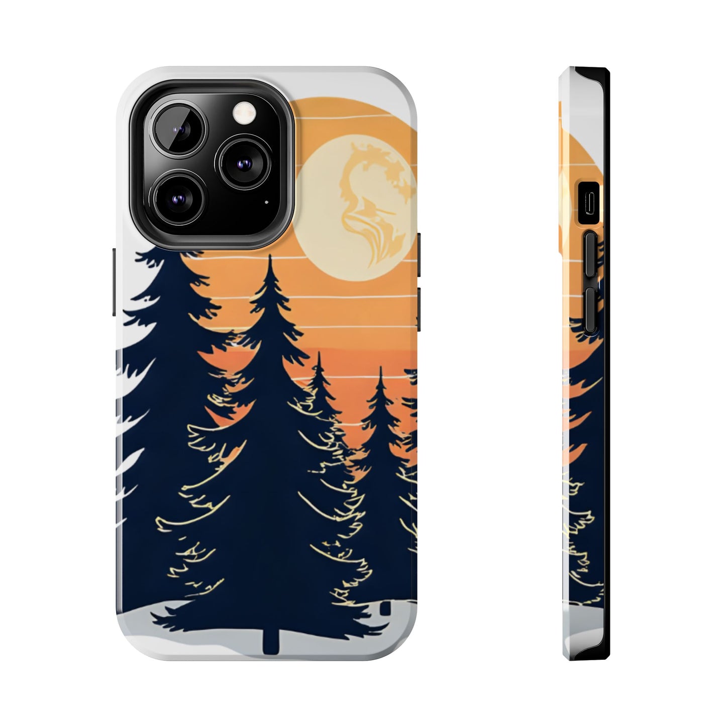 Retro Sunset Pines Graphic Phone Case - Just Gigi IFYKYK