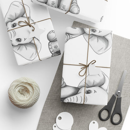 White Elephant Gift Wrapping Paper - Just Gigi IFYKYK