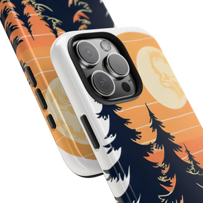 Retro Sunset Pines Graphic Phone Case - Just Gigi IFYKYK