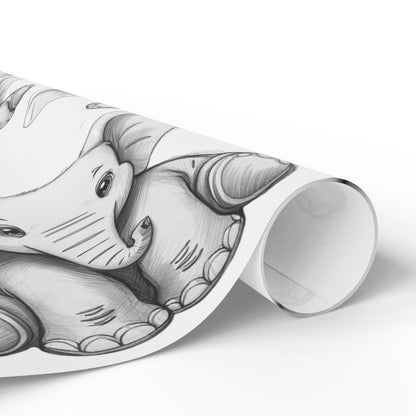 White Elephant Gift Wrapping Paper - Just Gigi IFYKYK