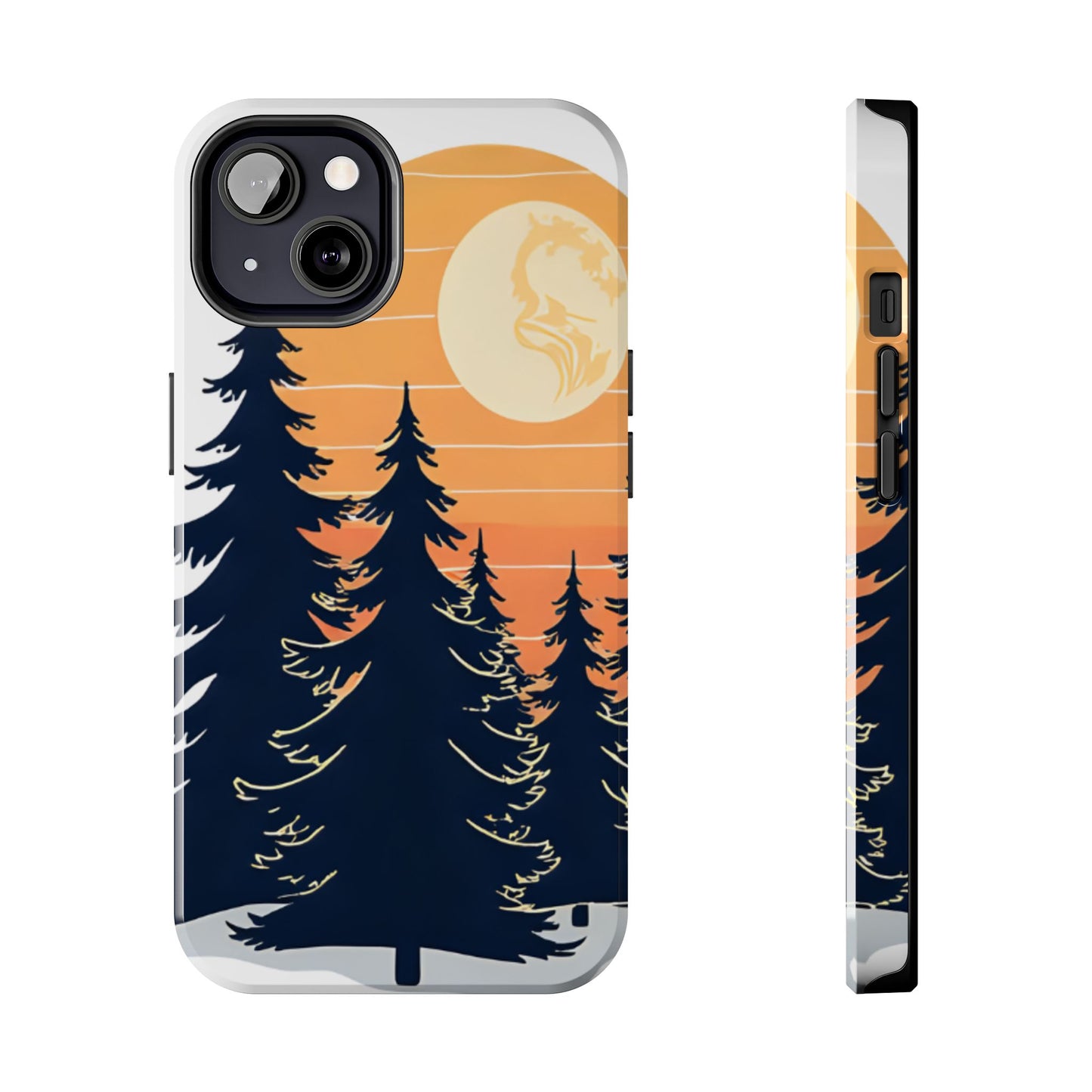 Retro Sunset Pines Graphic Phone Case - Just Gigi IFYKYK