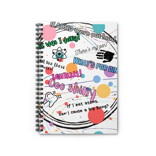 Colorful ADHD Spiral Notebook Just Gigi IFYKYK