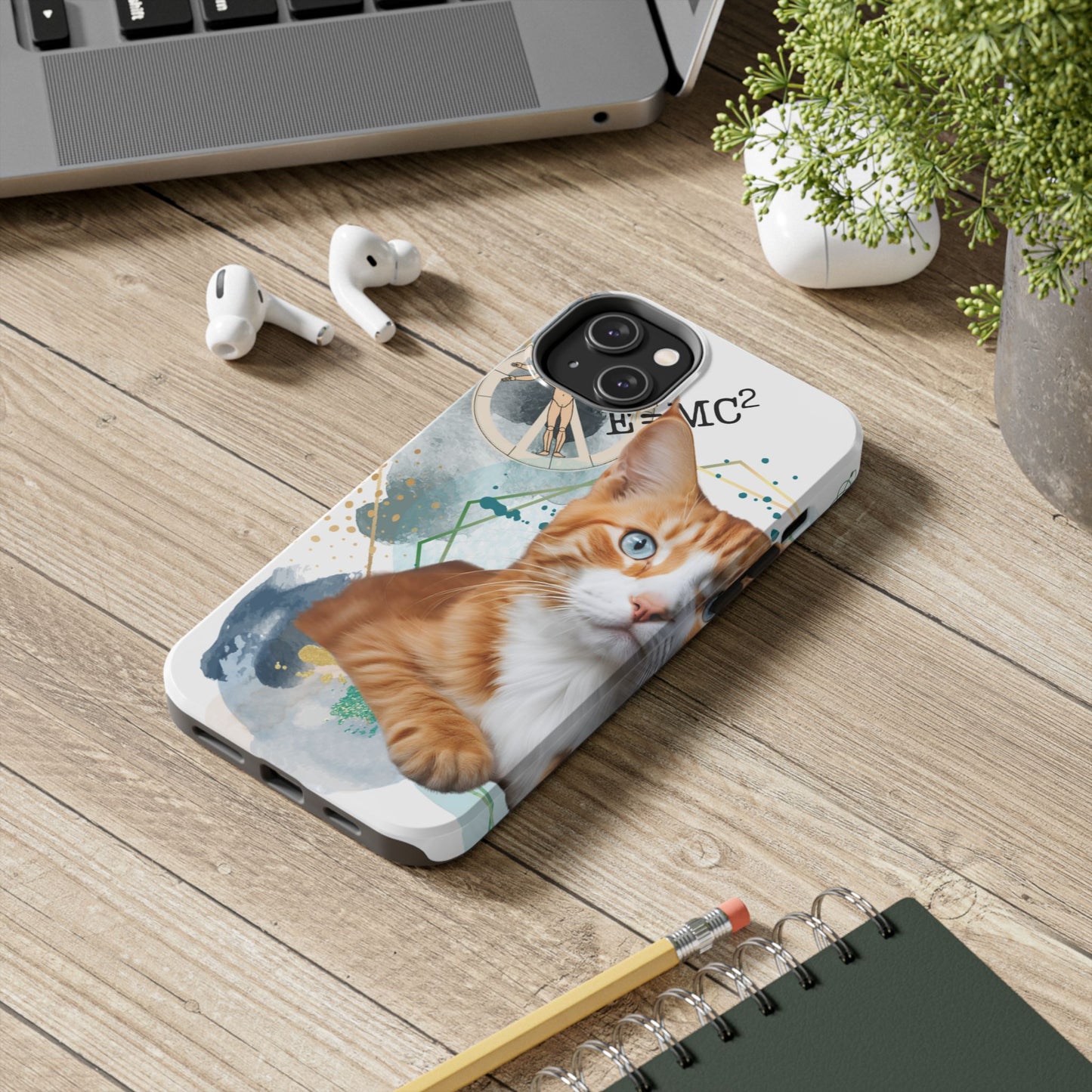 E=MC2 Cat Tough Phone Cases
