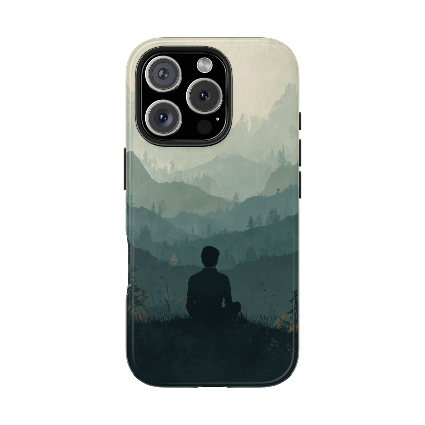 Grey Mountains Serene Silhouette Tough Case
